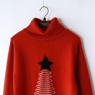 Christmas Tree Turtleneck Sweater