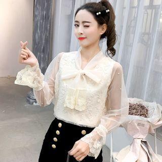 Mesh Beaded Blouse
