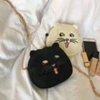 Chain Strap Cat Embroidered Crossbody Bag
