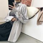 Slit Side Long-sleeve Shirt