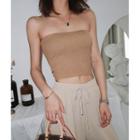 Cropped Knit Tube Top In 7 Colors