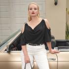 Plus-size Cold-shoulder Blouse