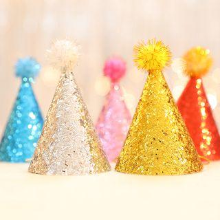Pom Pom Sequined Party Hat