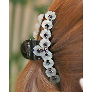 Rhinestone Flower Hair Clamp