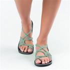 Braided Fabric Loop-toe Sandals