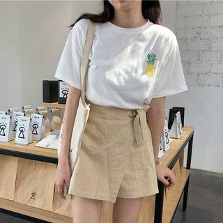 Short-sleeve Printed T-shirt / Skort