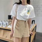 Short-sleeve Printed T-shirt / Skort