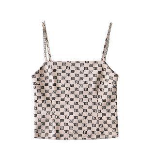 Lettering Print Chained Camisole Top