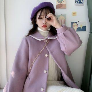 Collared Buttoned Long Coat