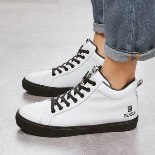 Lettering Lace Up High Top Sneakers