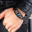 Horoscope Beaded Leather Layered Bracelet