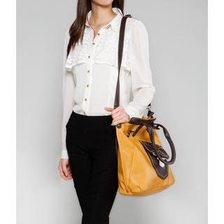 Pocket Front Shoulder Bag Yellow - One Size