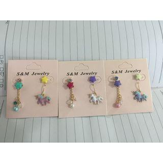 Set Of 4: Unicorn Earring