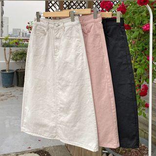 Cotton Midi A-line Skirt