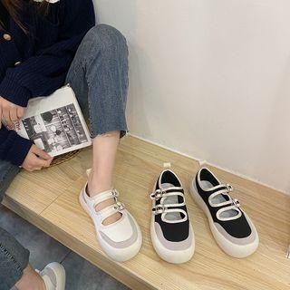 Buckled Double Strap Platform Shoes