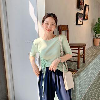 Drawcord Ruched T-shirt