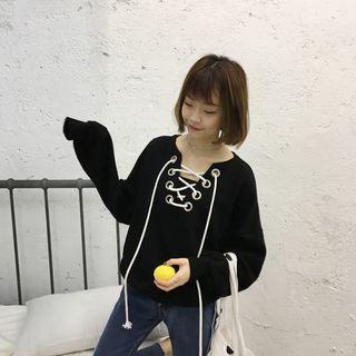 Cross Neck Sweatshirt