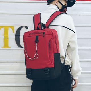 Chain Detail Oxford Backpack