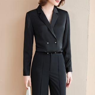 Satin Shirt / Dress Pants / Skirt / Set
