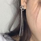 Alloy Fringed Earring 1 Pair - 0702a - Silver - One Size