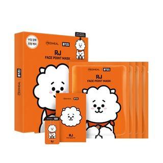 Mediheal - Bt21 Face Point Mask Set (6 Types): Point Mask 20ml X 4pcs + Postcard 1pc + Bookmark 1pc Rj
