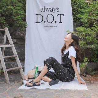 Spaghetti-strap Polka-dot Jumpsuit