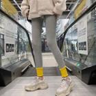 Color-block High-waist Slim-fit Pants