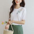 Flower-embroidered Summer Knit Top