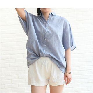 Batwing Short-sleeve Blouse