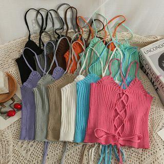 Tie-back Crop Tank Top In 11 Colors