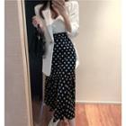 Dotted Midi Skirt Dots - One Size