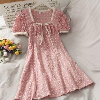 Eyelet Embroidered Mini Dress