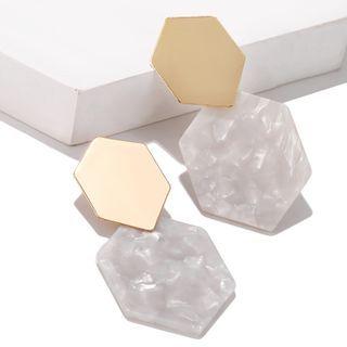 Hexagon Acrylic Dangle Earring