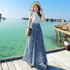 Sleeveless Wide-leg Chiffon Jumpsuit