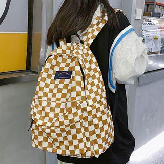 Checkerboard Nylon Backpack