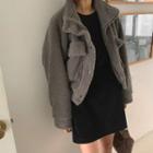Pocket-detail Sherpa-fleece Cropped Jacket