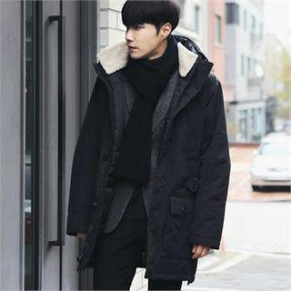 Hooded Funnel-neck Padded Parka