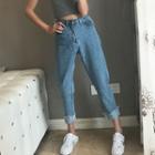 Roll Up Hem Cropped Jeans