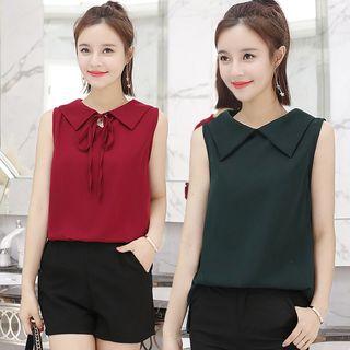 Tie Neck Sleeveless Top