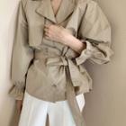 Plain Single Breasted Long-sleeve Blazer