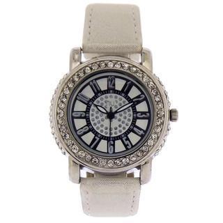 Crystal Wrist Watch White & Silver - One Size