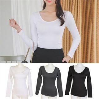 Scoop-neck Warm Tech T-shirt