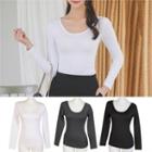 Scoop-neck Warm Tech T-shirt