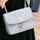 Flap Quilted Chain Cross Bag