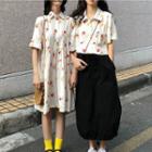 Short-sleeve Floral Shirt / Short-sleeve Floral Dress