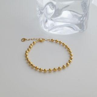 Alloy Bead Bracelet Gold - One Size