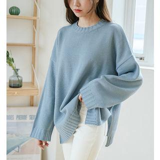 Slit-side Oversized Sweater