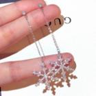 Snowflake Drop Earring Snowflake Earring - Silver - One Size