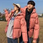 Couple Matching Duck Print Hooded Puffer Jacket