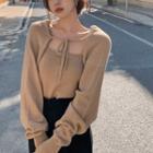 Long-sleeve Knit Shrug / Knit Camisole Top